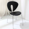 Star Plastic household dining chairs with a light luxury and high-end design feel, backrest leisure chairs, popular chairs, commercial dessert shop dining tables and chairs details Picture